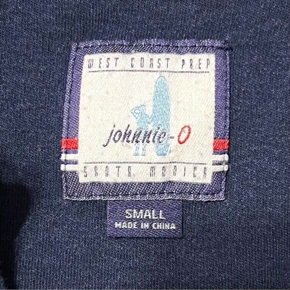johnnie-O 1/4 Zip Pullover Sweatshirt Size S Blue Casual Preppy Coastal - Picture 8 of 9